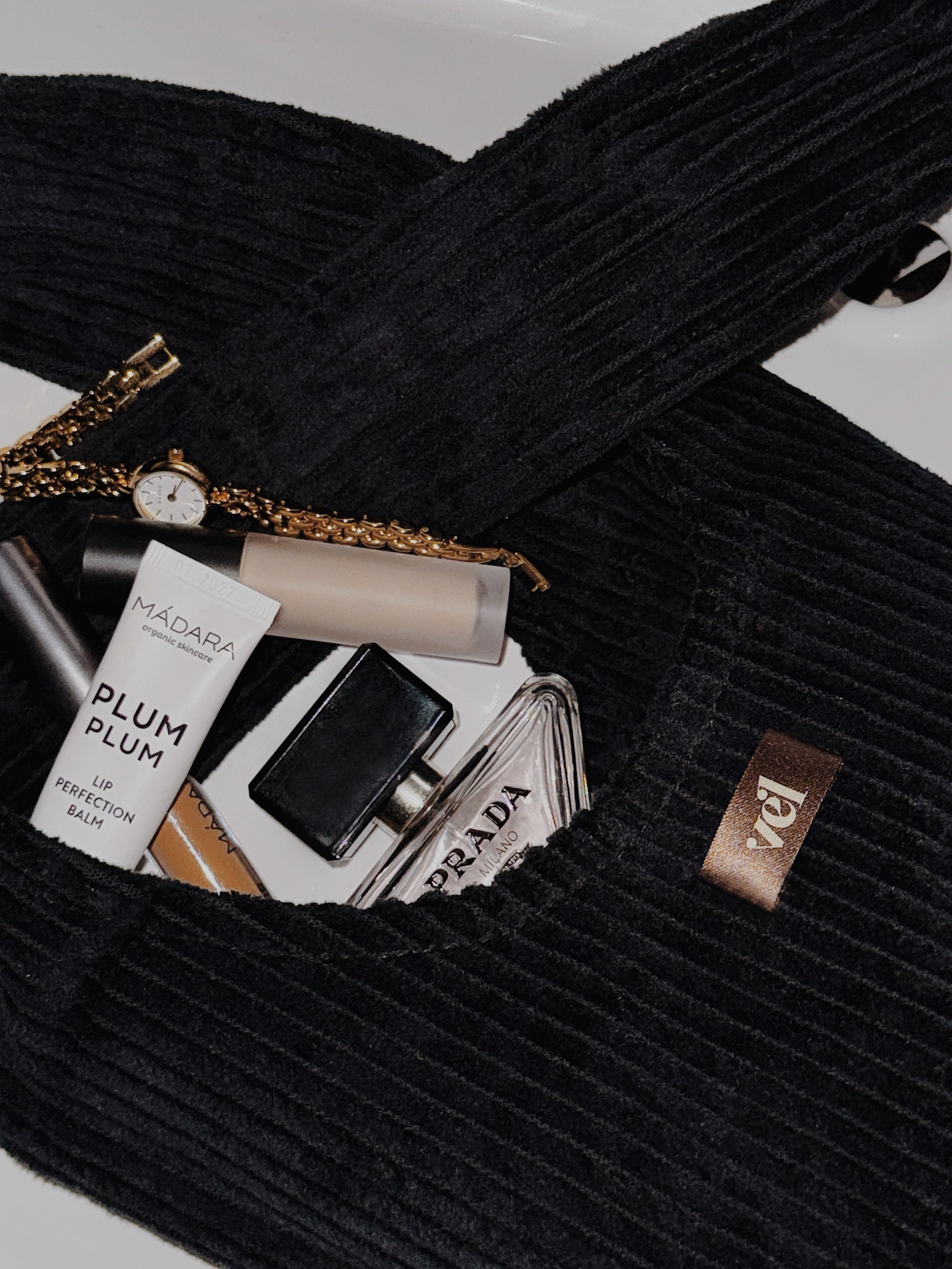 Velveta clutch "vēlme mini" Zili melns
